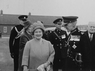 Queen Mother Visits Ballykinlar Barracks
