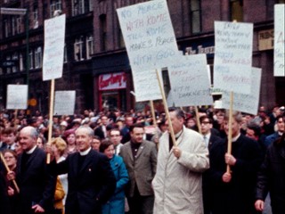 Ian Paisley Leads a Protest 