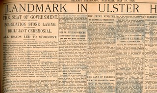 Opening of Stormont. Belfast Telegraph 19th May 1928