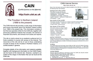 CAIN info sheet