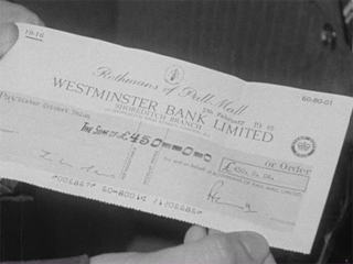 A Cheque for the Ulster Cricket Union 