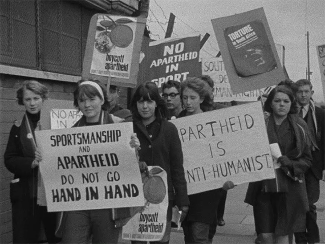 Anti-Apartheid Protest at Hockey Match 