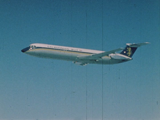 Caledonian Airways Plane in Flight